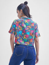 Women's Multicolor Casual Printed Regular Fit Half Sleeves Shirt