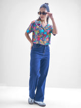 Women's Multicolor Casual Printed Regular Fit Half Sleeves Shirt