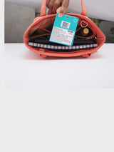 Women's Coral Faux Leather Tote Bag 12L