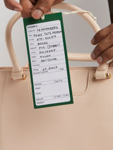 Women's Beige Faux Leather Tote Bag 9L