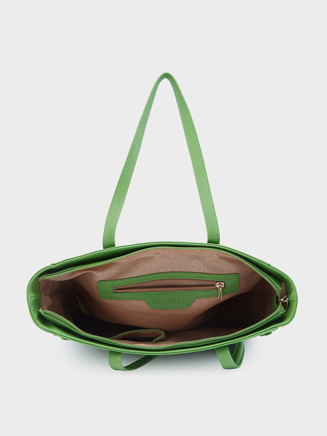 Women's Green Faux Leather Tote Bag 12L