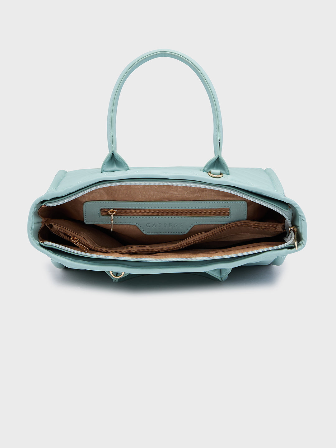 Women's Mint Green Faux Leather Tote Bag 16L