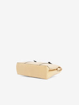 Women's Beige Faux Leather Tote Bag 8L