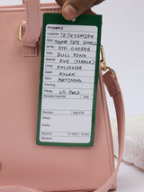 Women's Dull Pink Faux Leather Tote Bag 6L