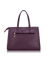 Women's Plum Faux Leather Tote Bag 9L