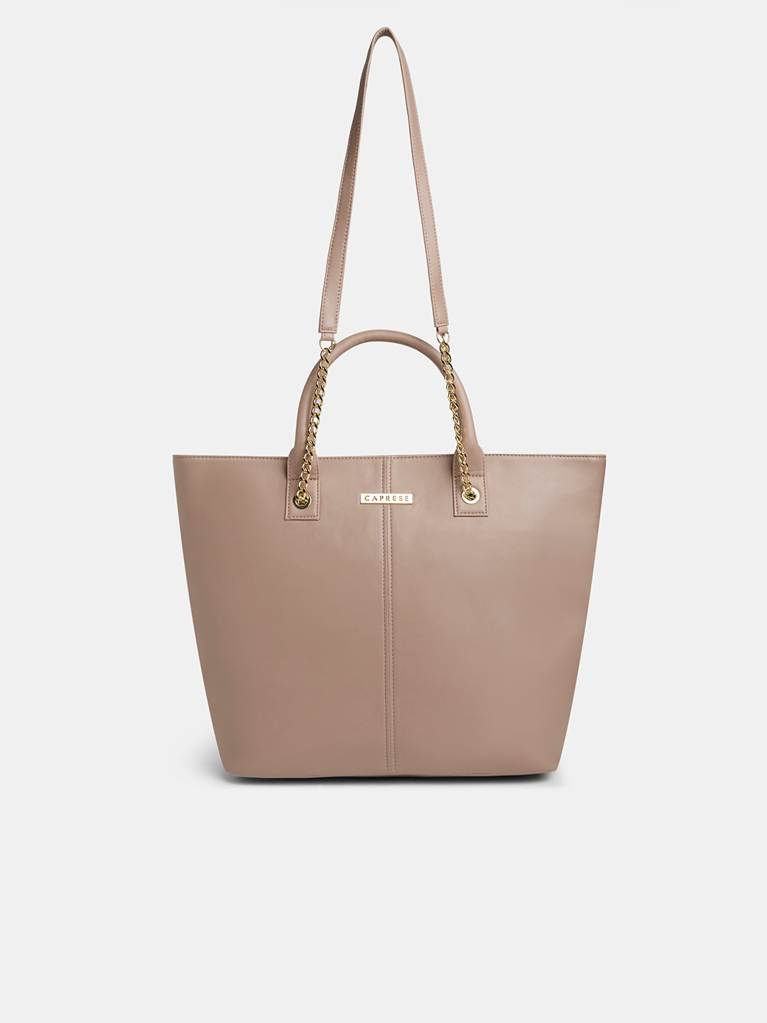 Women's Soft Pink Faux Leather Tote Bag 16L
