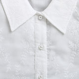 Girls White Casual Half Sleeves Top