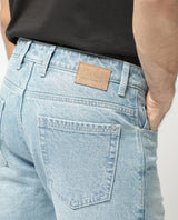 Men's Blue Casual Tapered Fit Solid Jeans