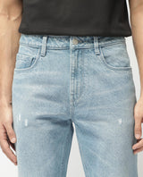 Men's Blue Casual Tapered Fit Solid Jeans