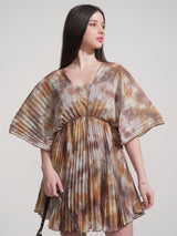Women's Multicolor Ethnic Abstract Regular Fit Half Sleeves Dress