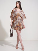 Women's Multicolor Ethnic Abstract Regular Fit Half Sleeves Dress
