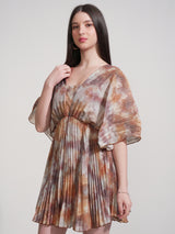 Women's Multicolor Ethnic Abstract Regular Fit Half Sleeves Dress