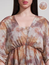 Women's Multicolor Ethnic Abstract Regular Fit Half Sleeves Dress