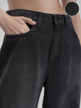 Women's Black Casual Solid Flared Jeans