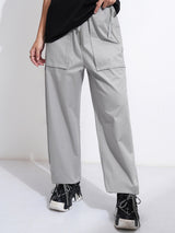 Women's Grey Casual Solid Regular Fit Trouser