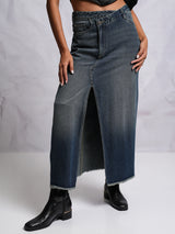 Women's Blue Casual Solid Regular Fit Skirts