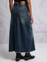 Women's Blue Casual Solid Regular Fit Skirts