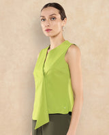 Women's Flouroscent Green Work Sleeveless Top