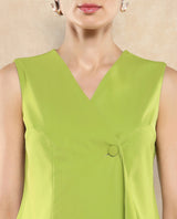Women's Flouroscent Green Work Sleeveless Top