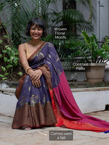 Women's Multicolor Ikat Cotton Saree