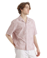 Men's Pink Casual Regular Fit Printed Half Sleeves Shirt