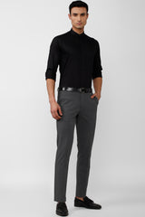 Men's Black Formal Solid Slim Fit Full Sleeves Shirt