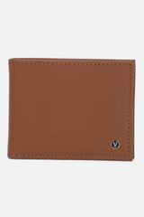 Men's Brown Solid Leather Belt and Wallet Combo