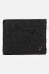 Men's Black Solid Leather Belt and Wallet Combo