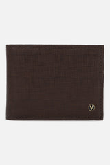 Men's Brown Solid Leather Belt and Wallet Combo