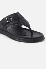Men's Black Casual Synthetic Sandal