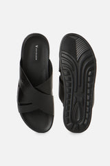 Men's Black Casual Synthetic Sandal