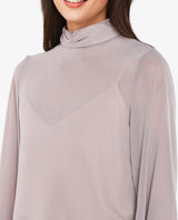 Women's Grey Casual Full Sleeves Top