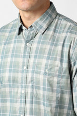 Men's Green Casual Checkerd Slim Fit Full Sleeves Shirt