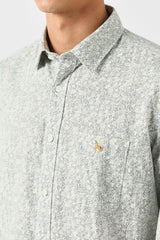 Men's Green Casual Printed Slim Fit Full Sleeves Shirt