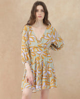 Women's Multicolor Three Quarter Sleeves Dress