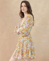 Women's Multicolor Three Quarter Sleeves Dress