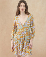 Women's Multicolor Three Quarter Sleeves Dress