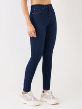 Women's Blue Casual Skinny Fit Jeans