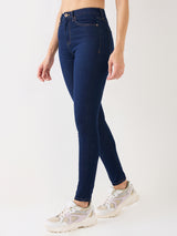 Women's Blue Casual Skinny Fit Jeans