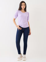 Women's Blue Casual Skinny Fit Jeans