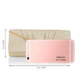 Women's Gold Party Solid Clutch