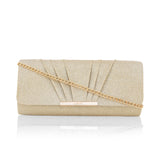 Women's Gold Party Solid Clutch