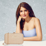 Women's Gold Party Solid Clutch