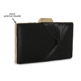 Women's Black Party Solid Clutch