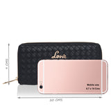 Women's Black Casual Solid Wallet