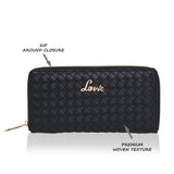 Women's Black Casual Solid Wallet