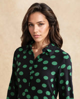 Women's Black Casual Three Quarter Sleeves Dress