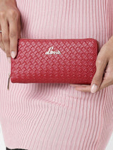 Women's Red Casual Solid Wallet