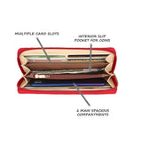 Women's Red Casual Solid Wallet