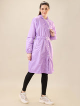 Women's Purple Button Raincoat